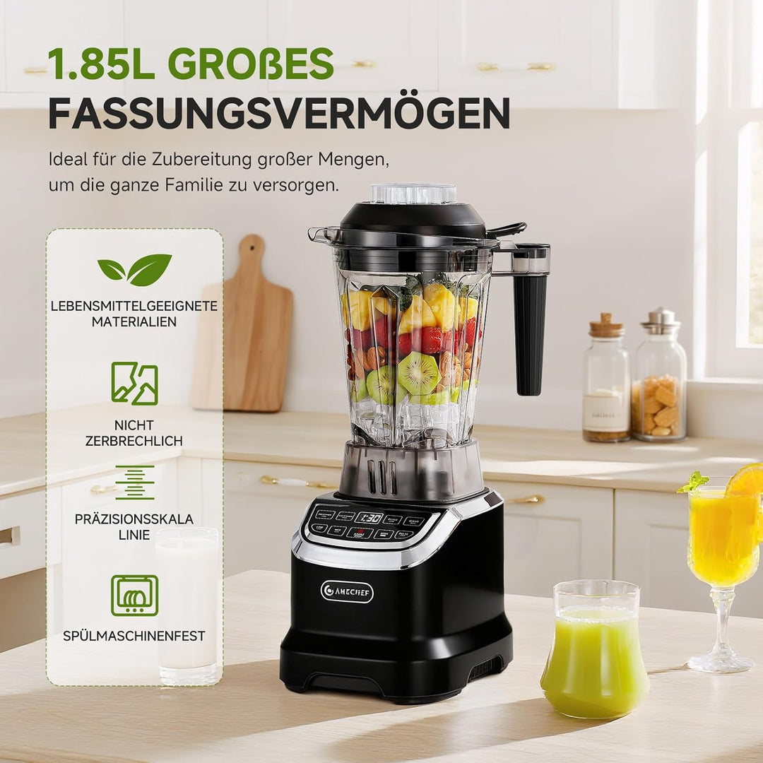 AMZCHEF 2-IN-1 Standmixer mit Zwei Mischbehälter - Blender mixer Hochleistungsmixer 1800 Watt Mixer