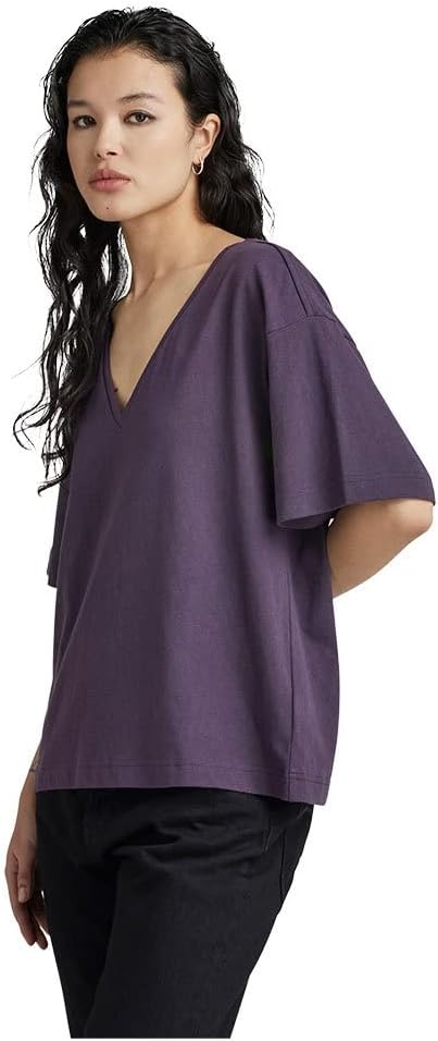 G-STAR RAW Damen Deep V Loose Top Tops M Violett (Carbonne Purple D23336-c336-0013), M Violett (Carb