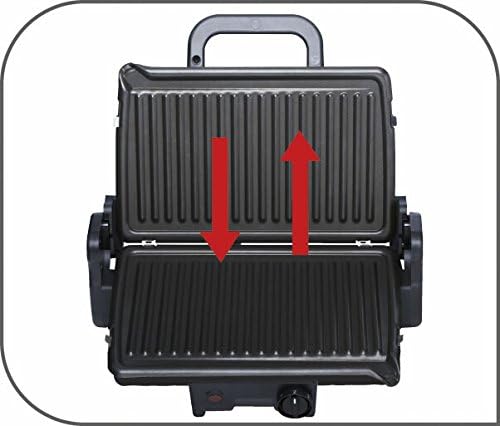 Tefal Minute Grill GC2058 Kontaktgrill, elektrisch, schwarz, Aluminium, rechteckig, Grillrost, 300 x