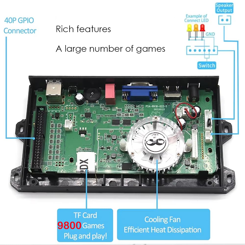 Arcade DIY Kit mit 9800 DX Special Version Arcade Board DIY KIT Bis zu 4 Spieler Unterstützung 3D Sp