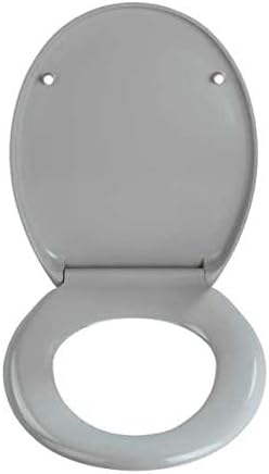 WENKO WC-Sitz Ottana Hellgrau, hygienischer Toilettensitz mit Absenkautomatik, WC-Deckel mit Fix-Cli