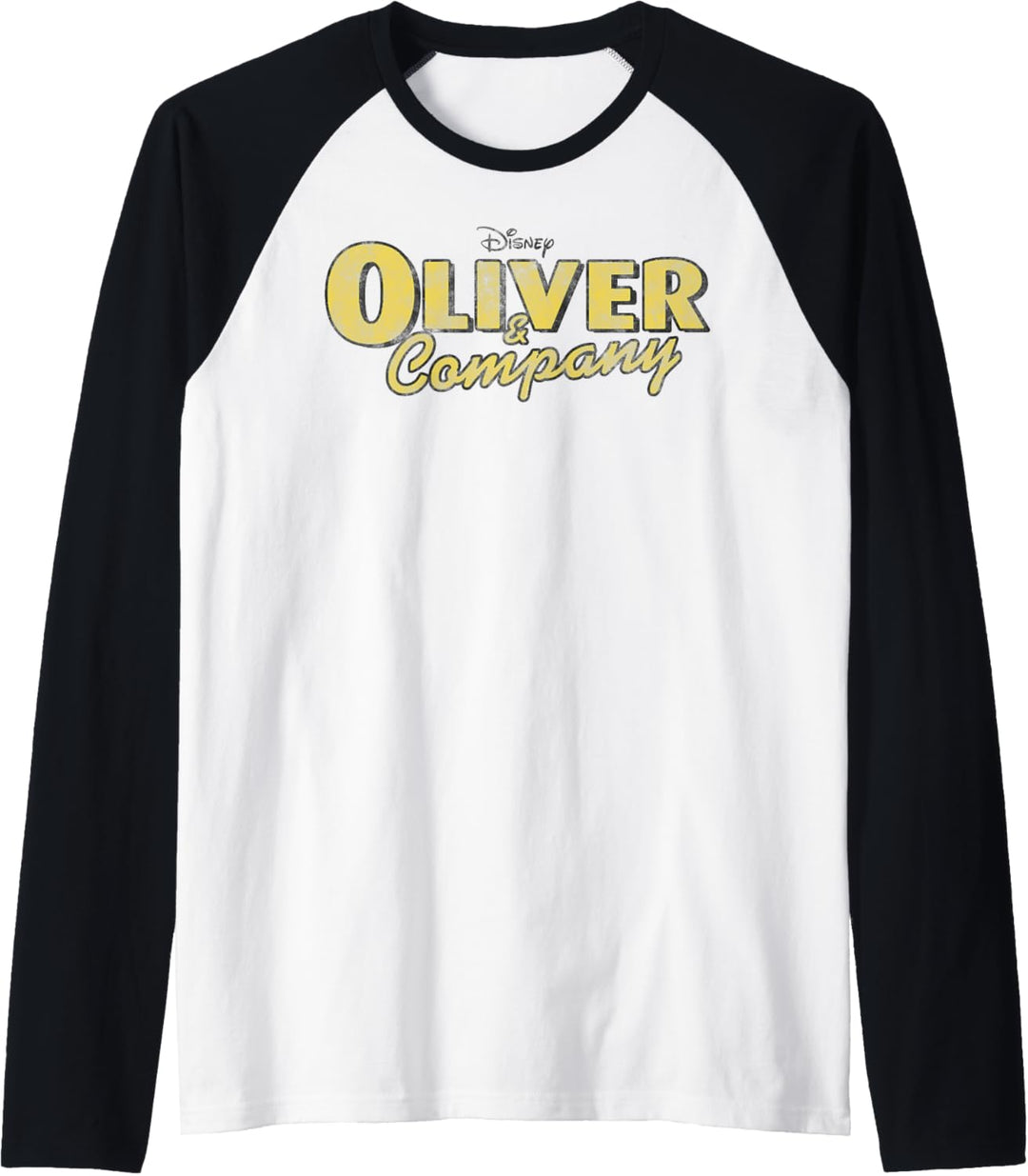 Disney Oliver & Company Yellow Movie Logo Raglan