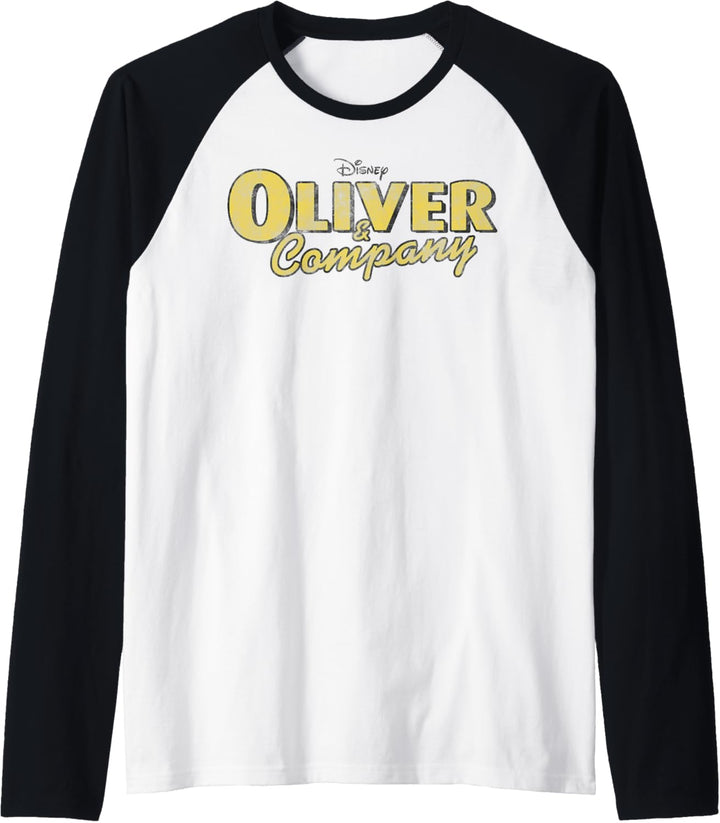 Disney Oliver & Company Yellow Movie Logo Raglan
