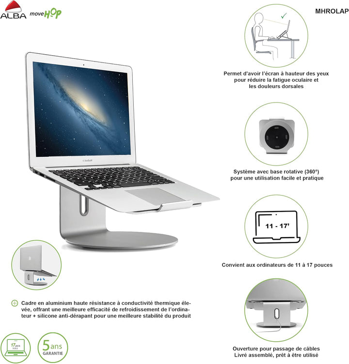 ALBA Ergonomischer drehbarer Laptopständer