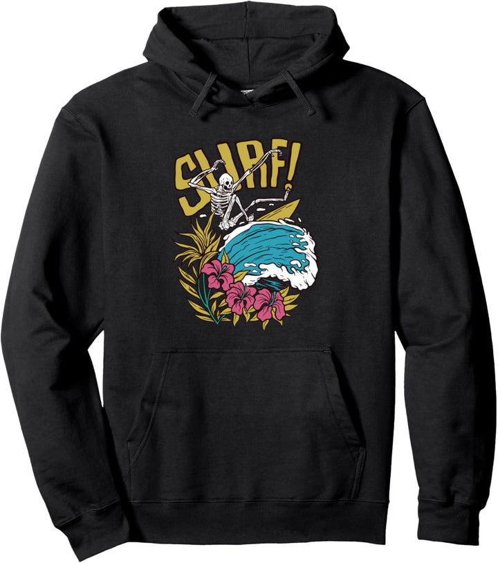 Surfer Skelett Pullover Hoodie
