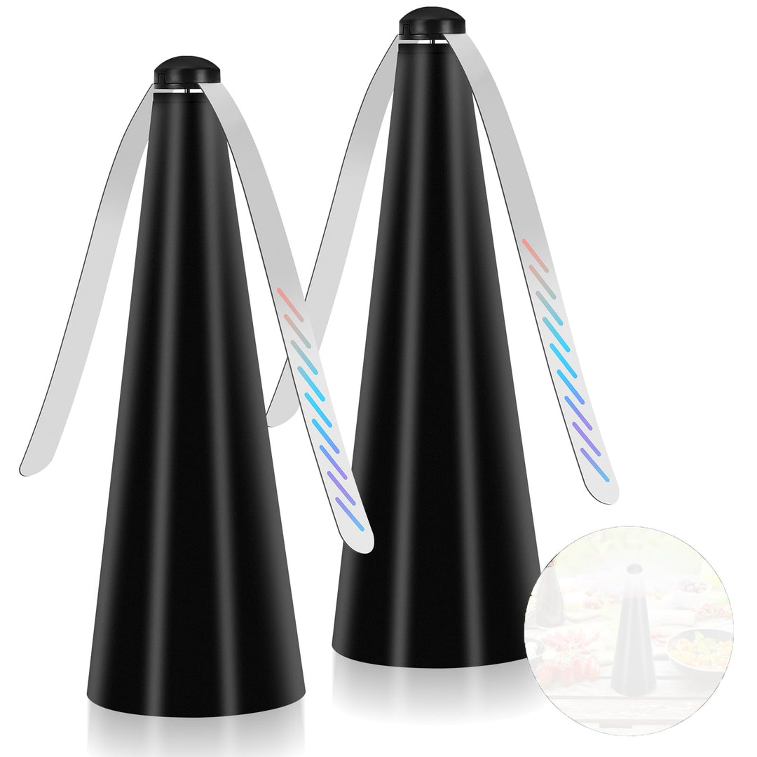 2 Stück Fliegenwedler, Tragbar Fliegen und Mückenschutz Ventilator, Fly Repellent Fan, halten Sie Fl