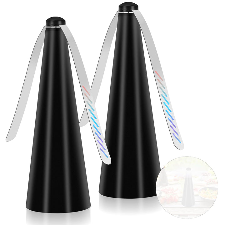2 Stück Fliegenwedler, Tragbar Fliegen und Mückenschutz Ventilator, Fly Repellent Fan, halten Sie Fl