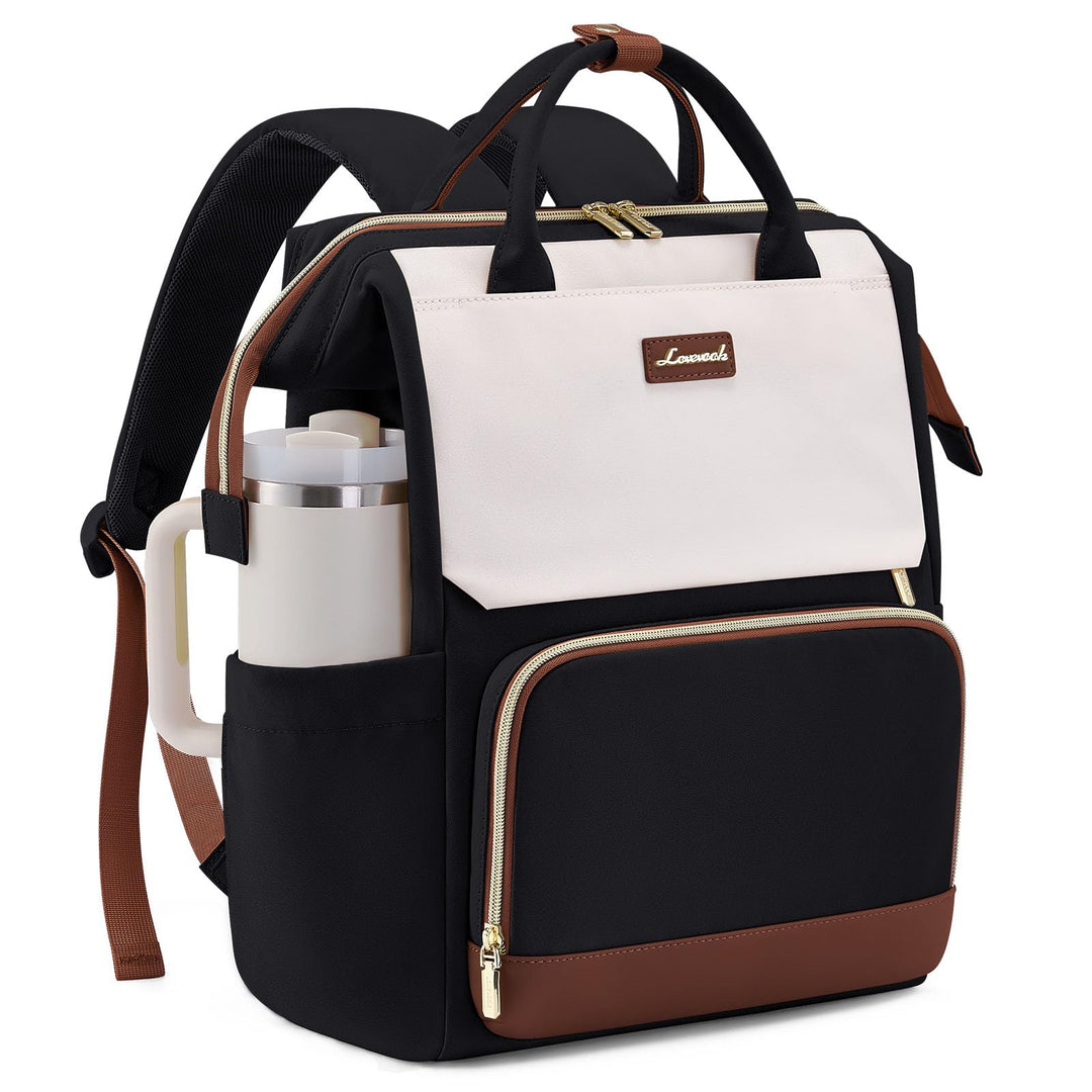 LOVEVOOK Rucksack Damen Gross, 17,3 Zoll Laptop Schulrucksack Wasserdicht Travel Backpack Women Eleg