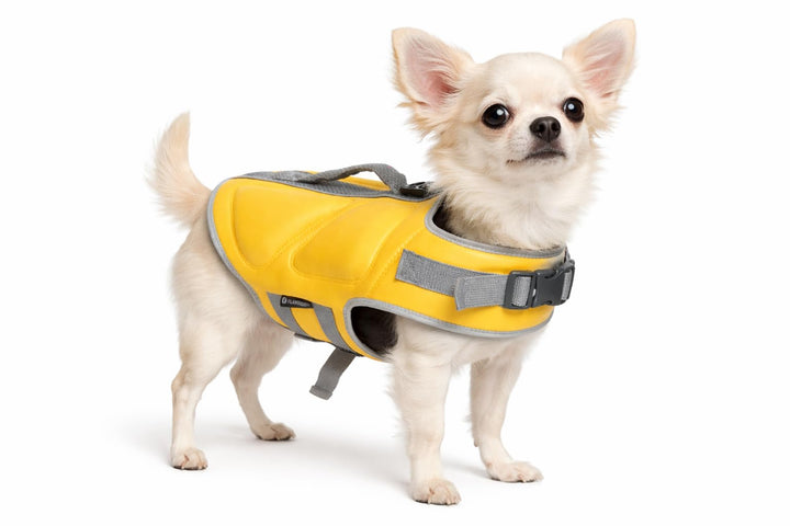 schwimmweste Hund - Flamingo Swimmy gelb - XS A:22 cm B:30-34 cm C:43-49 cm - Polyester - EPE-Schaum