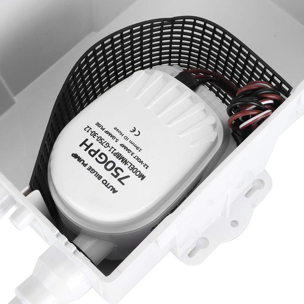 Multi Port Marine Duschwanne Pumpenentleerungssatz | Duschwannenpumpensystem Boot RV Bilge 12V 750GP