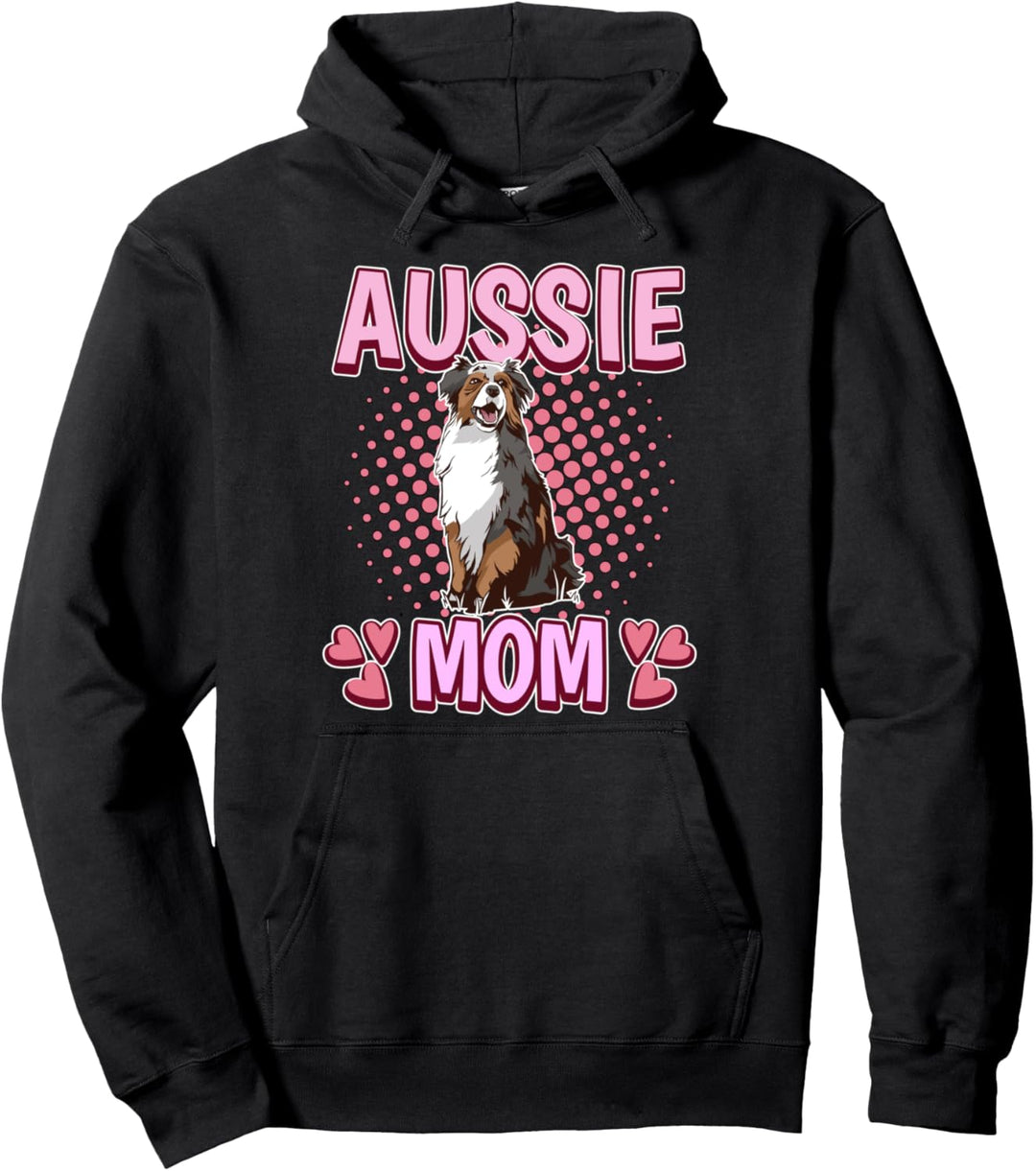 Damen Aussie Mom Mama Muttertag Australischer Schäferhund Pullover Hoodie