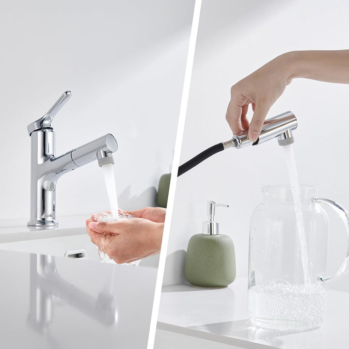 Badezimmer Wasserhahn Brausekopf Ersatzteil, Nur für G1/2 Anschluss Ersatz, Doppelfunktions-Auszieh-