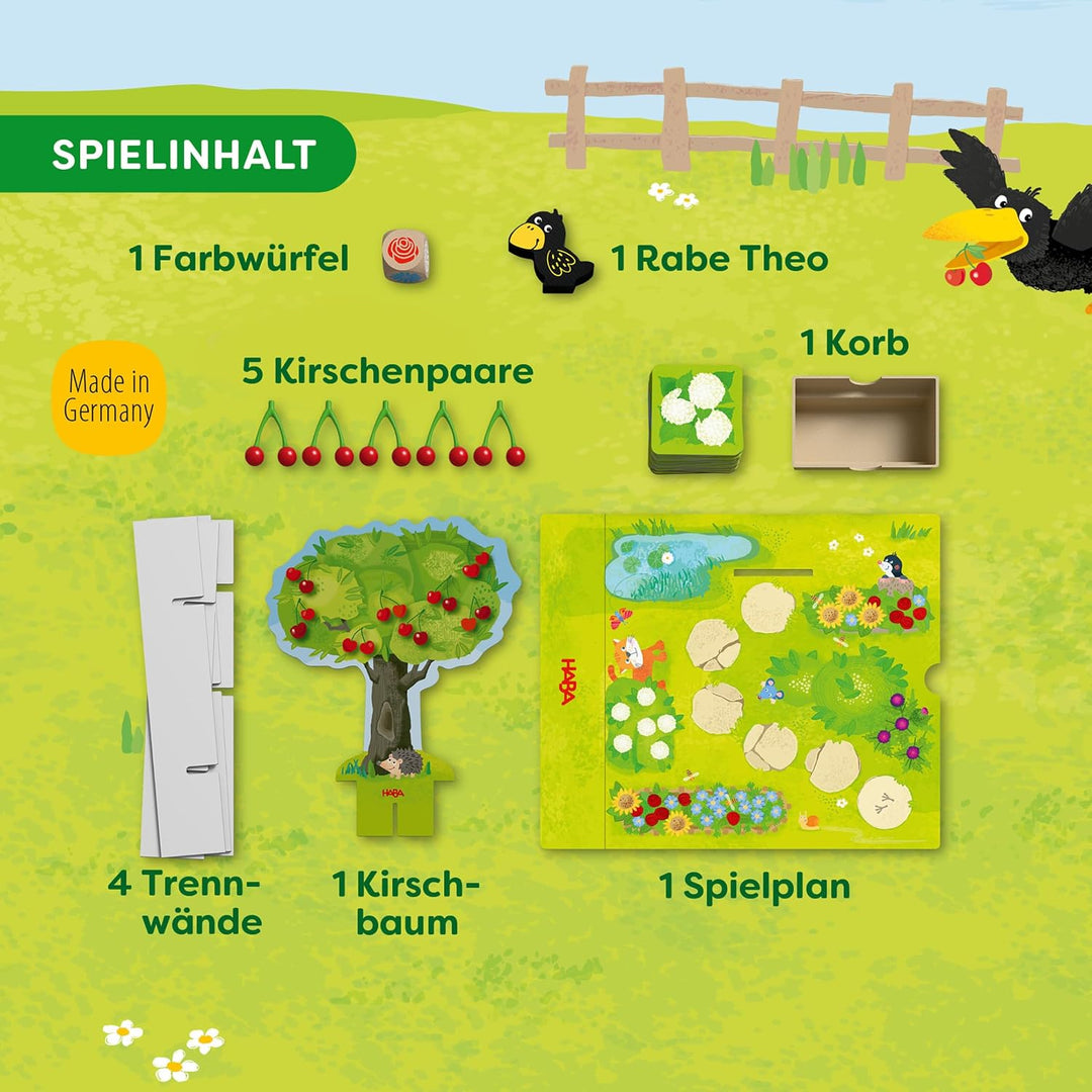HABA Obstgärtchen kooperatives Kinderspiel ab 3 Jahren mit kleinen Kirschen