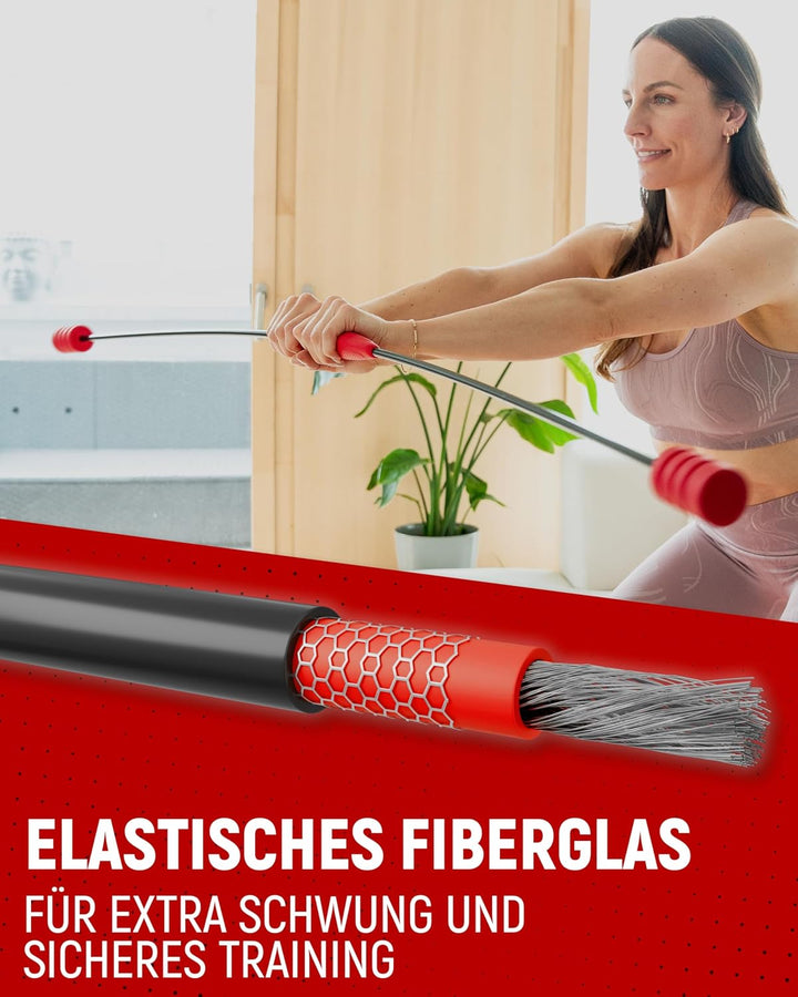 NEOLYMP Schwingstab Fitness - Verstellbare Gewichte für Schwingenschlag - Gymnastikstab - Ergonomisc