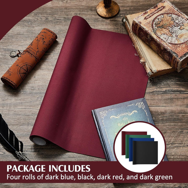 PerKoop 4 Stück 101,6 x 40,6 cm Bucheinband, Stoffoberfläche und Papierrückseite, eng gewebt, Buchbi
