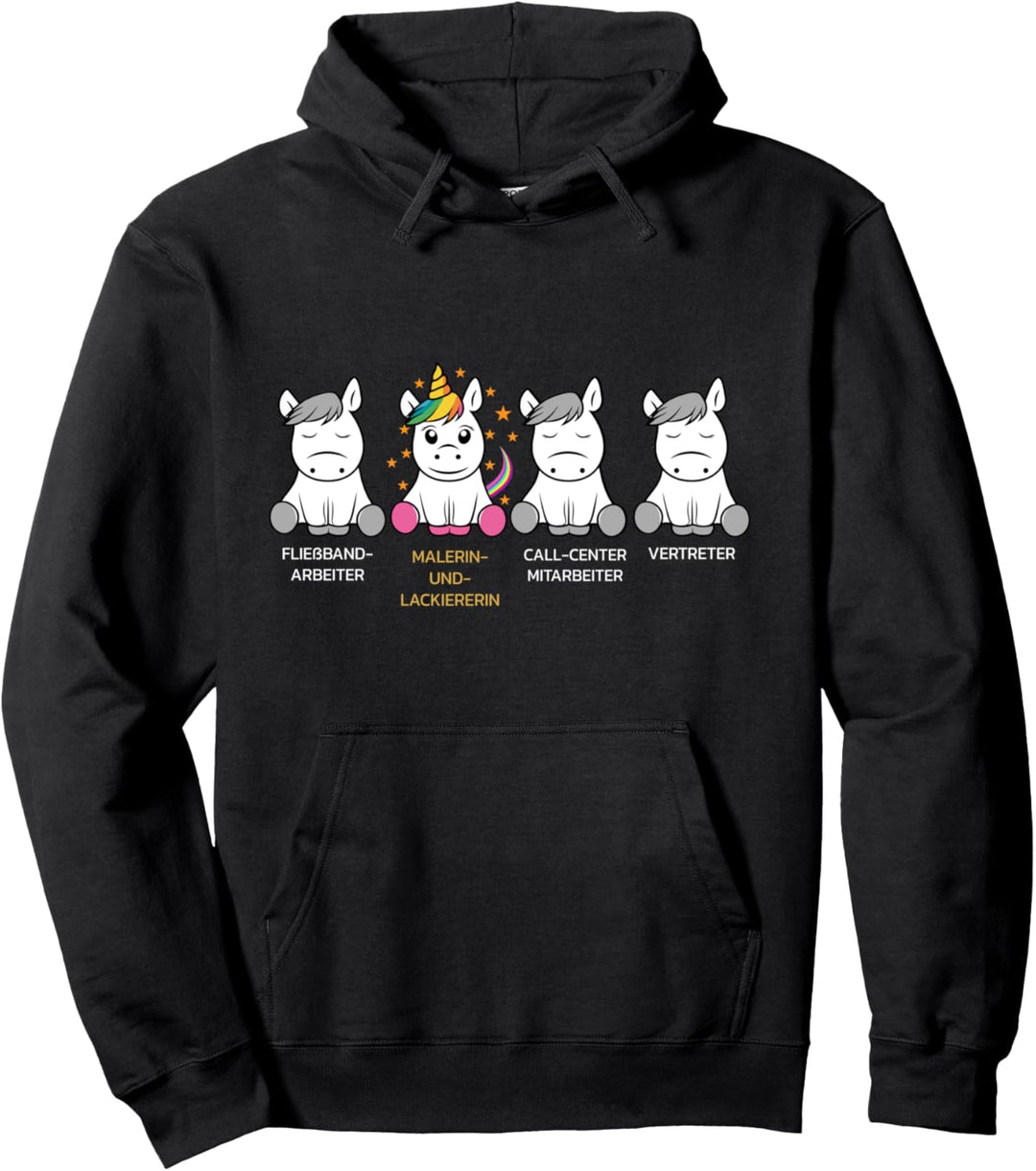 Malerin und Lackiererin Einhorn Geschenk Idee Pullover Hoodie