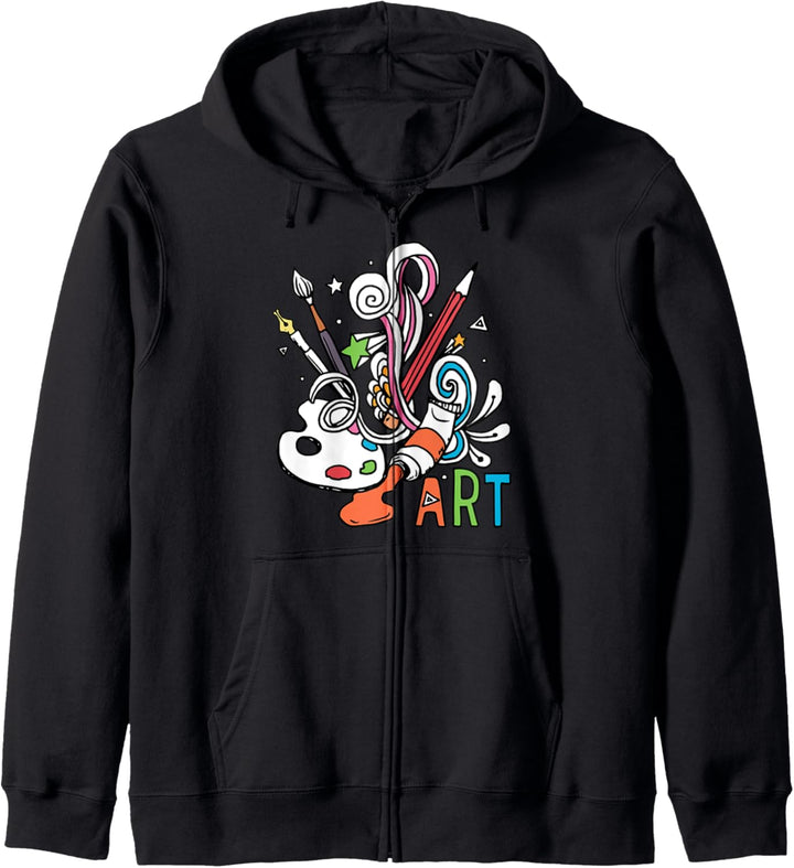 Ich liebe Kunst Lustige Künstler-Maler-Geschenke Kapuzenjacke