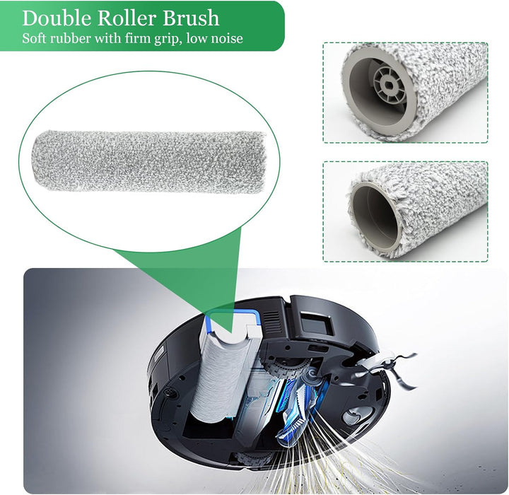 Zubehör Set für ECOVACS DEEBOT T80 Omni/ X8 Pro Omni / X8 Omni Staubsauger Ersatzteil, 2 Hauptbürste