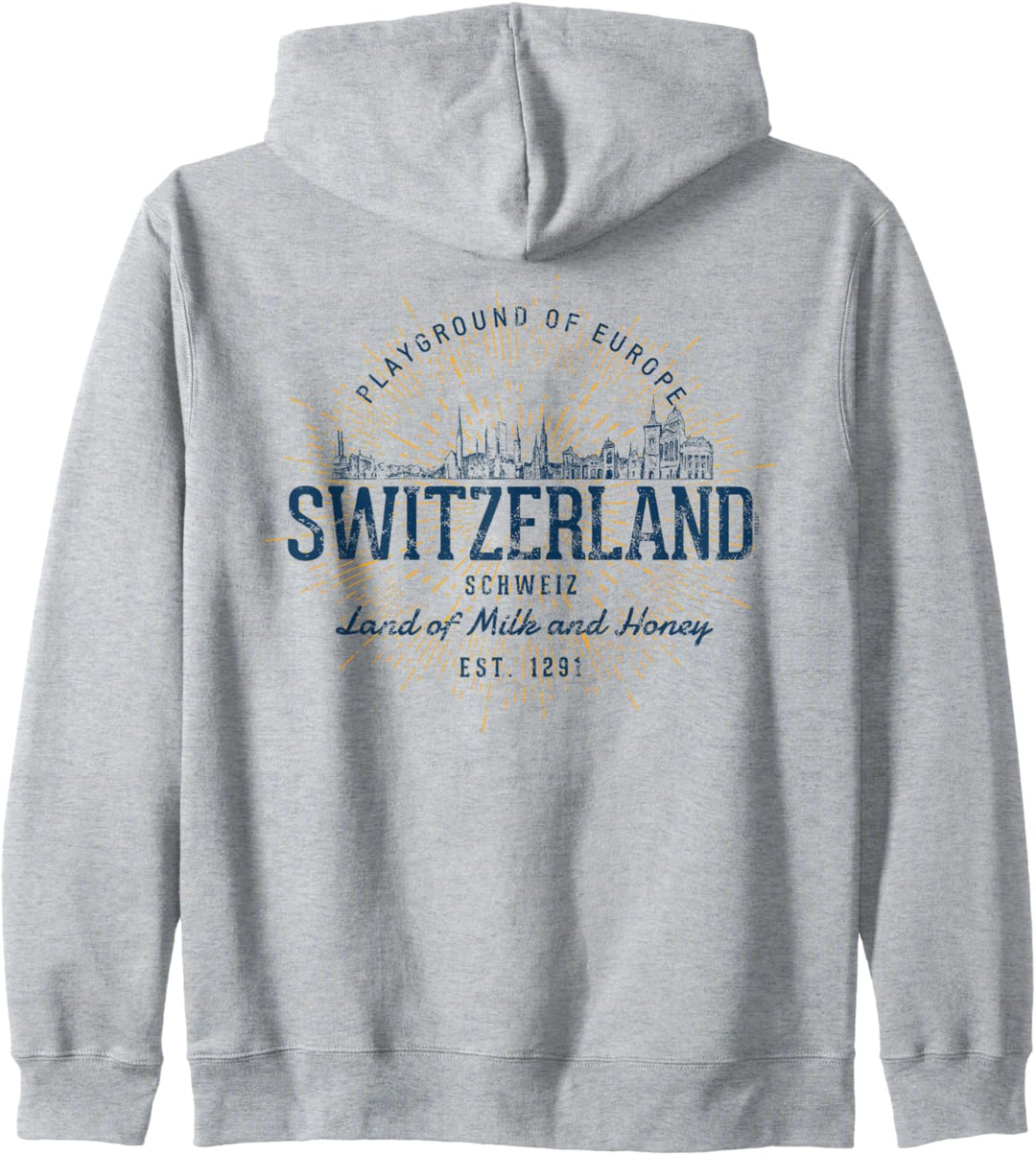 Switzerland Retro Stil Vintage Schweiz Kapuzenjacke