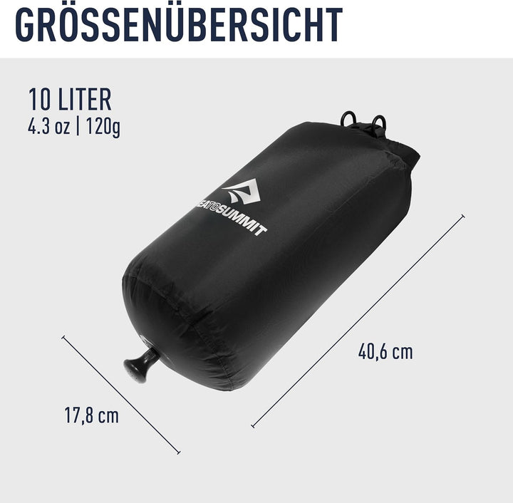 Sea to Summit - Pocket Shower 10L Camping Dusche - Praktisch & Besonders kompakt - Leichtes Nylon 70
