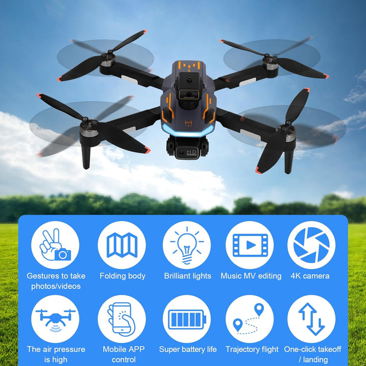 Drohne mit Kamara für 2.4 inch Screen, Drohne mit Kamera 1080P HD für Kinder, WiFi FPV Drone für Anf