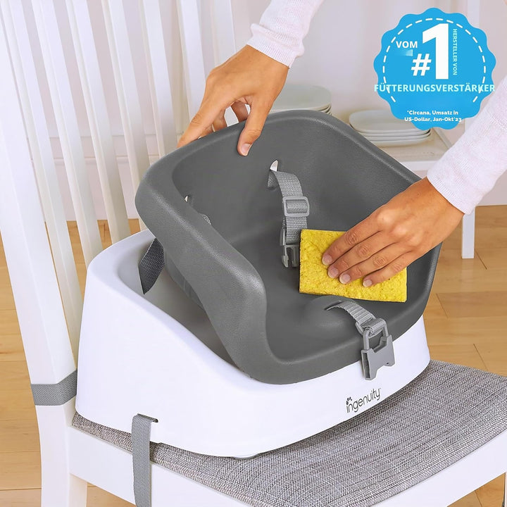 Ingenuity Sitzerhöhung Stuhl, Essen und Fütterung Sitz für Kleinkinder, Boostersitz mit Dreipunktgur