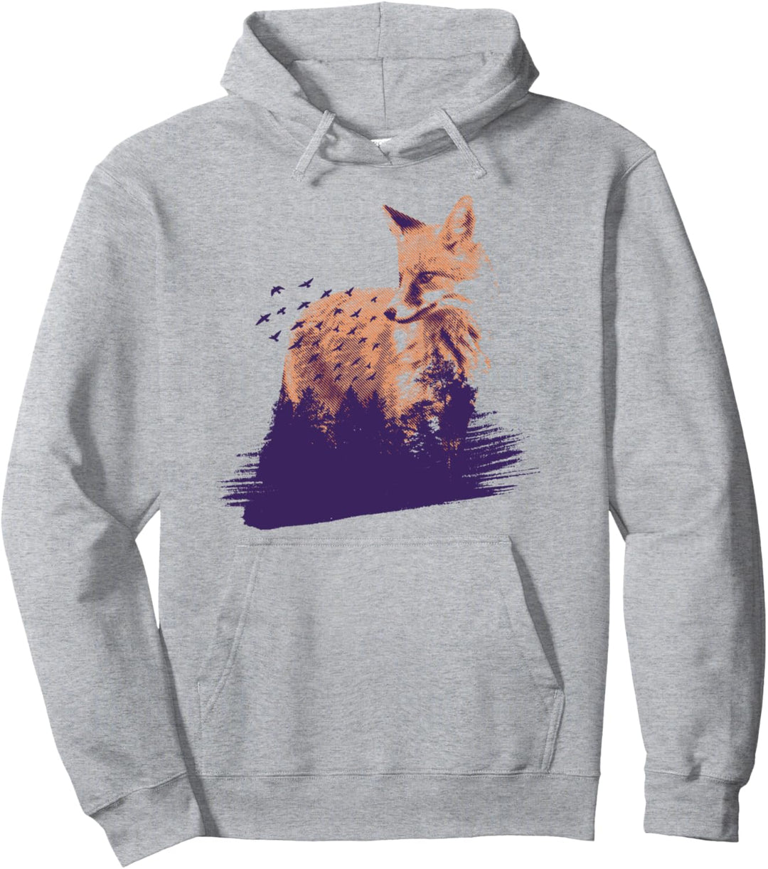 Schöner Fuchs in der Natur | Kunstvolles Wild Tier Motiv Pullover Hoodie