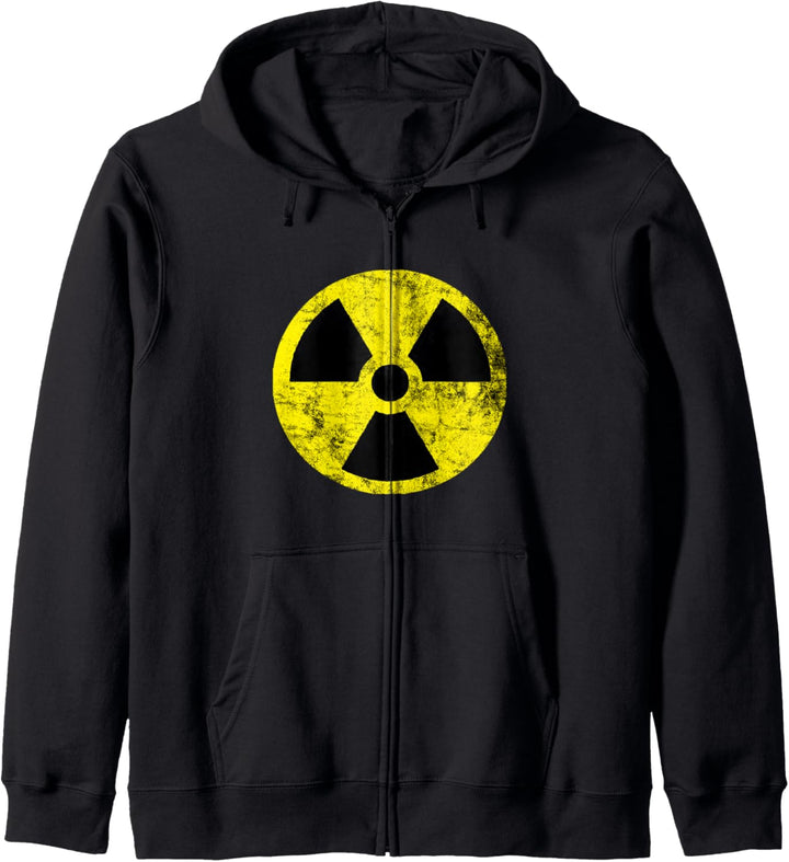 Radioaktivität Symbol Nuklear Atomkraft Röntgen Gefahr Kapuzenjacke