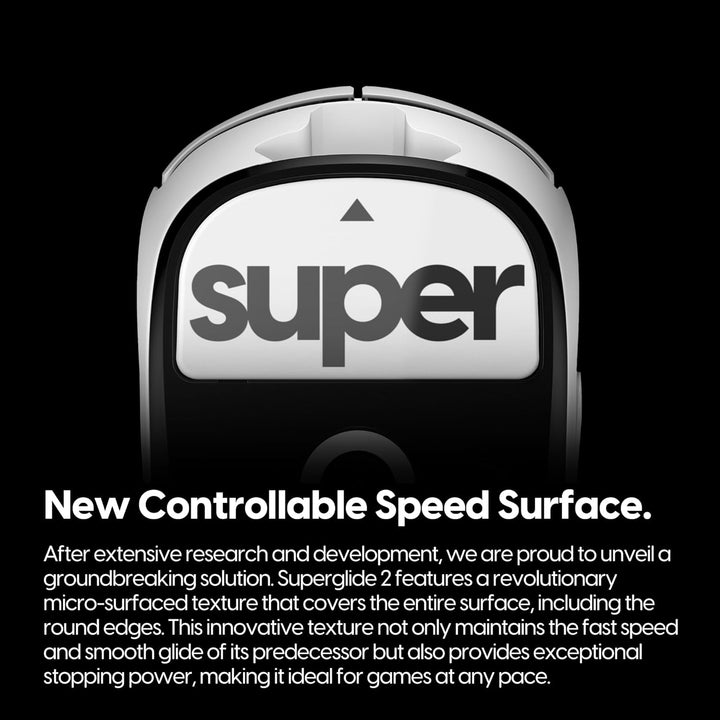 Superglide2 – Neue kontrollierbare Geschwindigkeit strukturierte Oberfläche, glatteste Mausfüsse/Sch