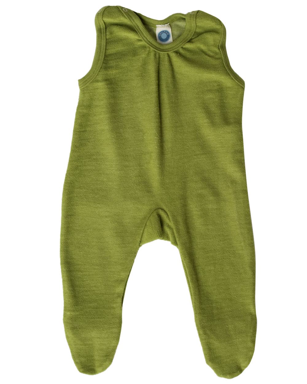 Cosilana, Merino Frottee Strampler Schlafanzug, 100% Wolle (kbT) 56 Kiwi-grün, 56 Kiwi-grün