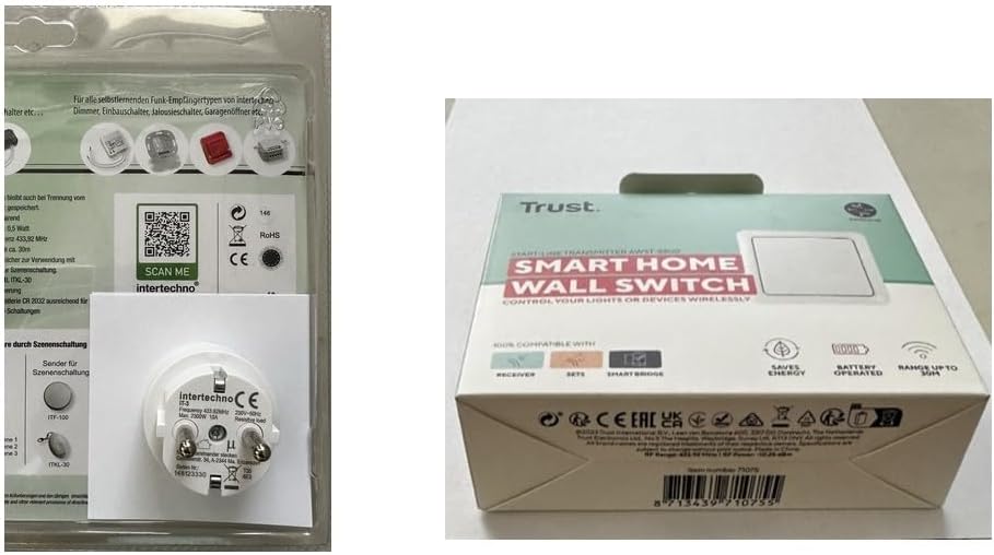 WeBaSo Sparset-4e: FUNK-Set "AWST-IT3" - Funk-Wandschalter mit Count-Down-Timer 5/30Sek.-2/10/30 Min