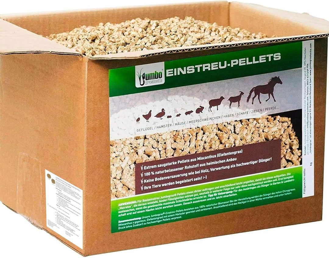 Kleintier-Einstreu Pellets aus Miscanthus/Elefantengras für Hasen Kaninchen Maus Vogel Meerschweinch