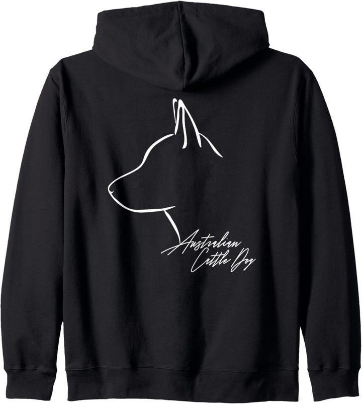 Australian Cattle Dog im Profil Hund Geschenk Hunde Kapuzenjacke