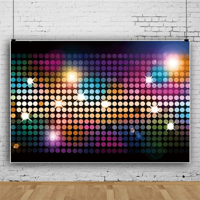 Renaiss 3.5x2.5m Disco Thema Party Hintergrund Nachtclub bunt glänzend Neon Fotografie Hintergrund z