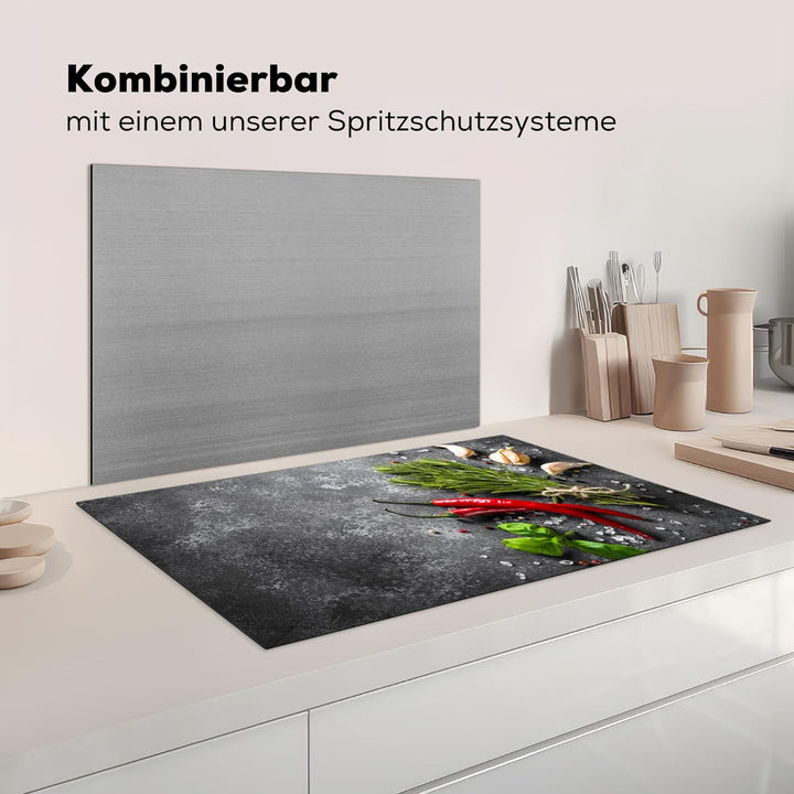 KitchenYeah© Herdabdeckplatte Einteilig Küche Kochfeld Abdeckung Ceranfeld Herdplattenabdeckung Aufr