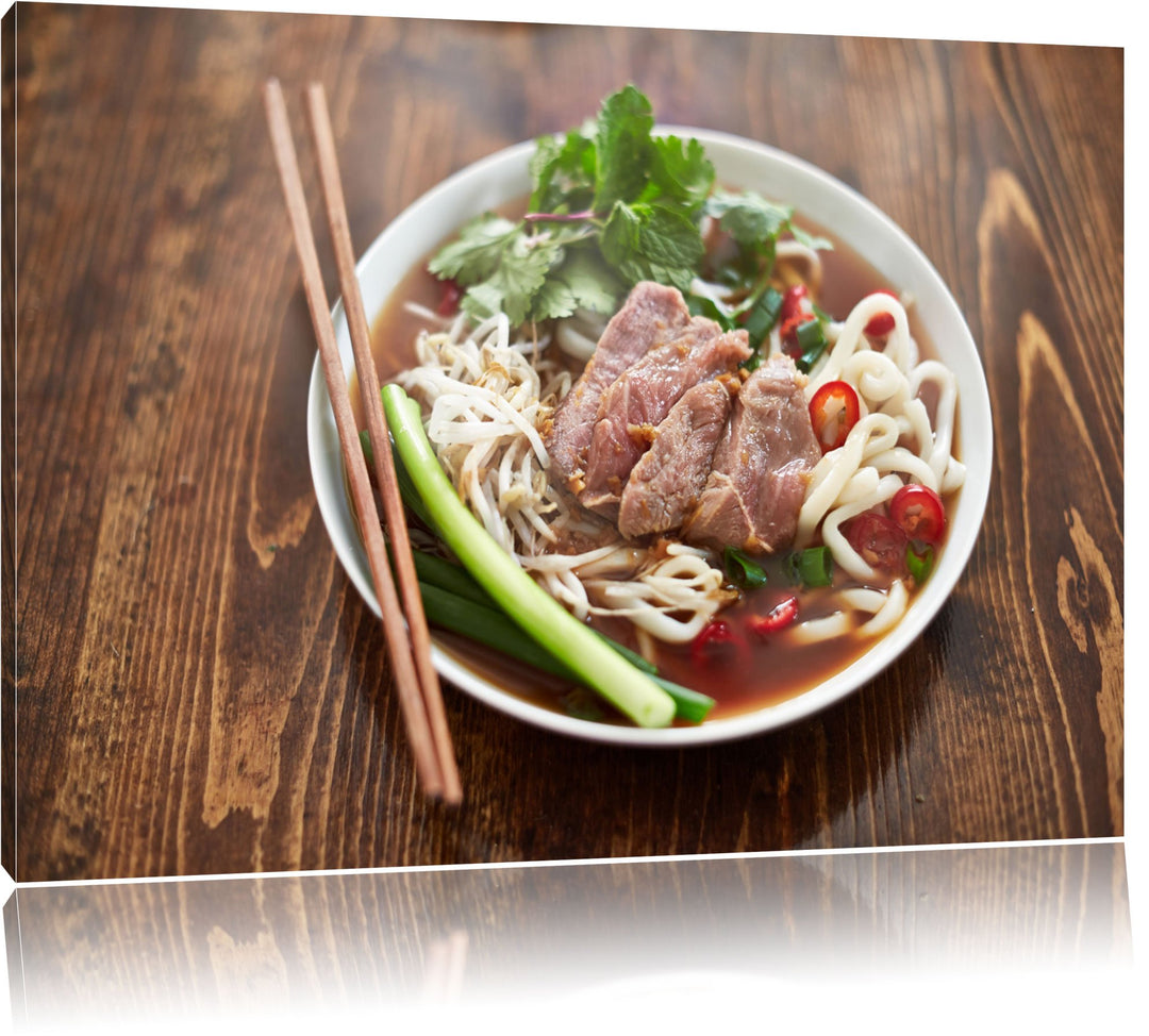 Japanische Brühe Miso Format: 100x70 auf Leinwand, XXL riesige Bilder fertig gerahmt mit Keilrahmen,