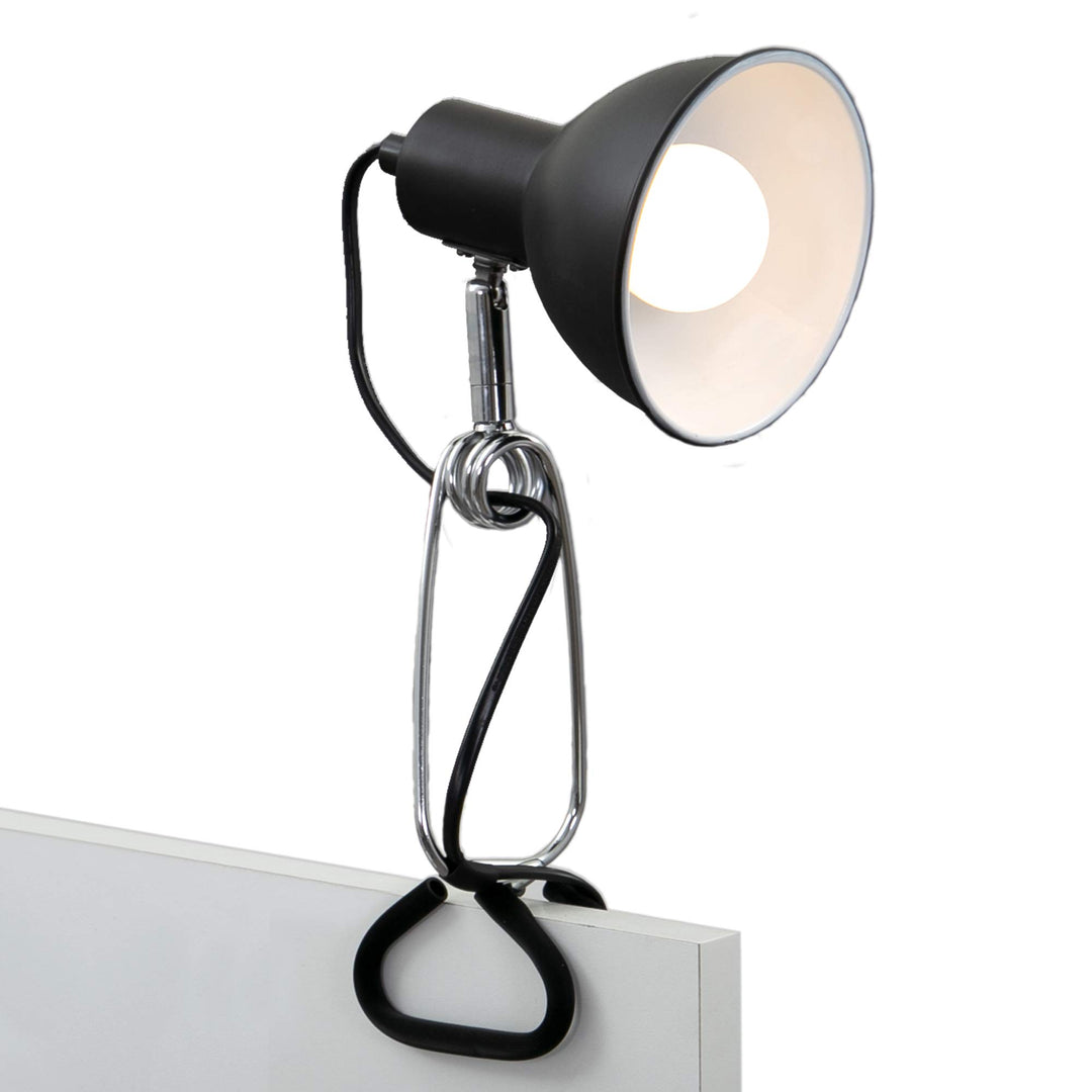 BRILONER - Schreibtischlampe mit Kabelschalter, schwenkbar, E14 Fassung, max. 8 Watt, Klemmlampe, Kl