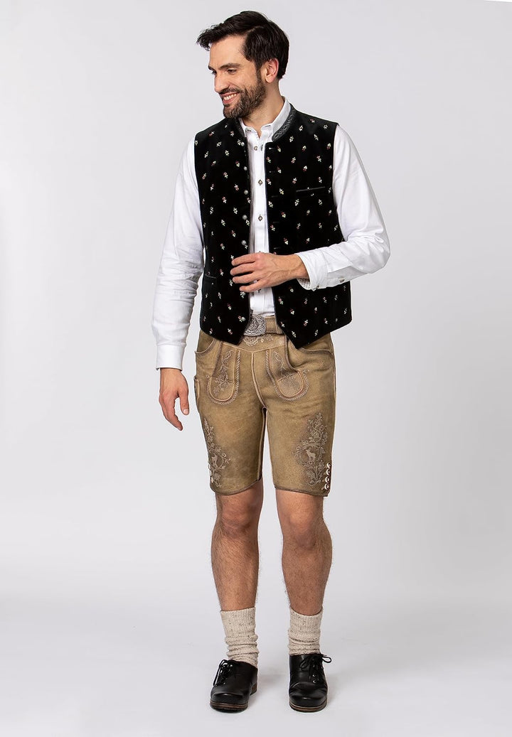 Stockerpoint Herren Vittorio Trachtenweste 48 Schwarz, 48 Schwarz