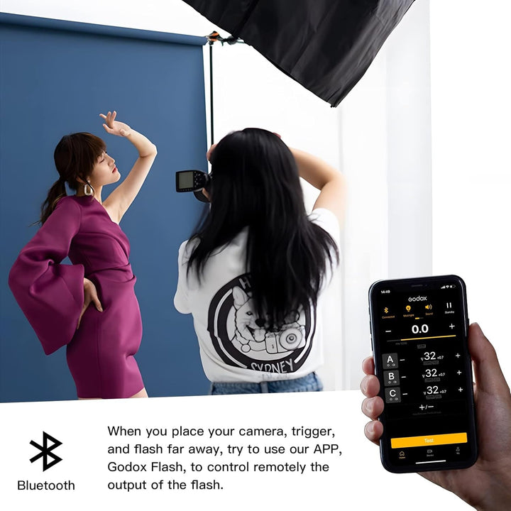 Godox XProII Drahtloser TTL-Blitzauslöser für Sony-Kameras, 2.4G 1/8000s HSS, Bluetooth-Verbindung,