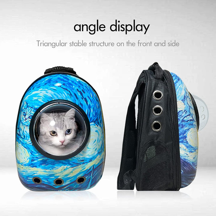 PETCUTE Hunderucksack,Atmungsaktive Haustier Rucksack für Kleine Katzen Hunde,Raumkapsel Haustier Tr