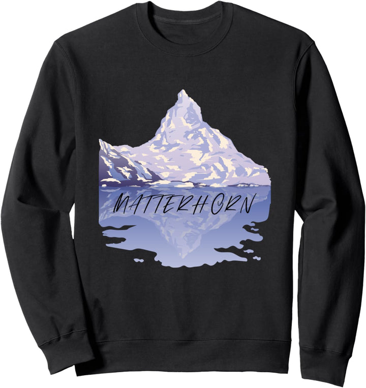 Schweiz Zermatt Matterhorn Alpen Berg Lustiges Berg Wander Sweatshirt