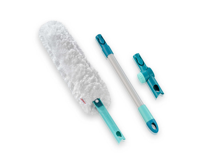 Leifheit SUPERDUSTER XL Pro Reach Set, Staubwedel lang ausziehbar durch 43 cm Langen Stiel, waschbar