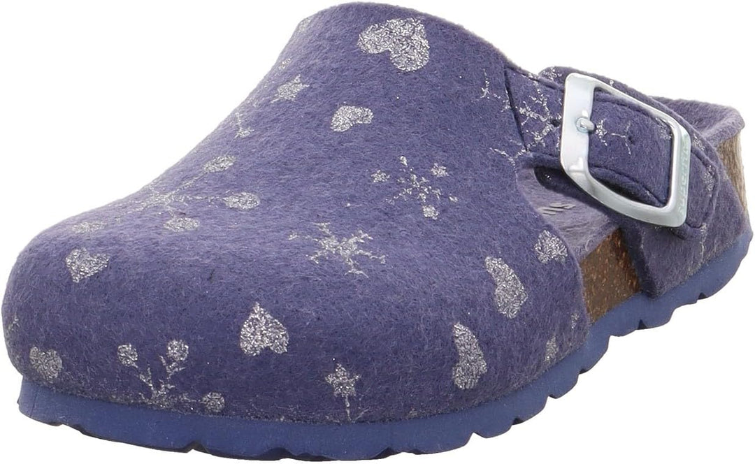 Superfit Mädchen FUSSBETTPANTOFFEL Pantoffeln 24 EU Weit Blau 8020, 24 EU Weit Blau 8020