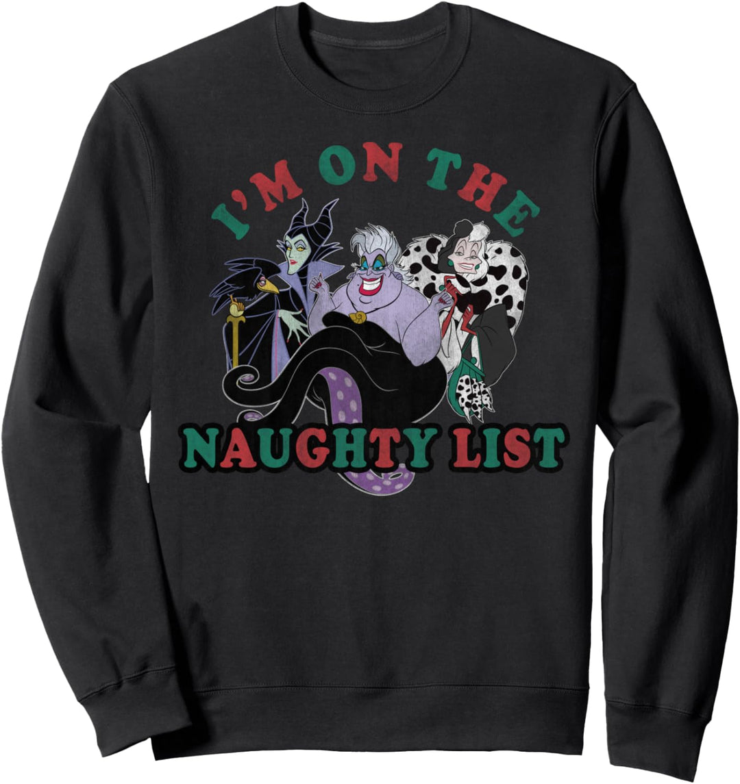 Disney Villains Christmas I'm On The Naughty List Sweatshirt