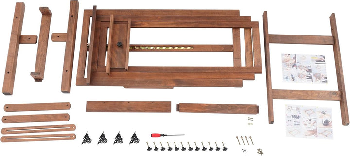 Staffelei Holz Einstellbar 140-300cm Staffeleien Gross mit Rädern, waagerecht und senkrecht malen, f