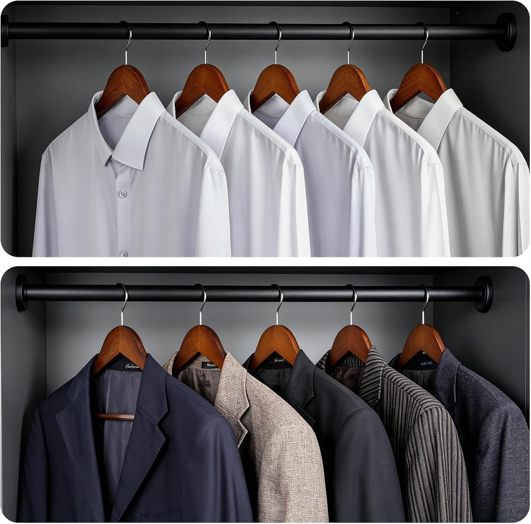 TOPIA HANGER CT34WA30 Kleiderbügel aus Holz, langlebig, mit 360 Grad drehbarem Haken, rutschfeste Ho