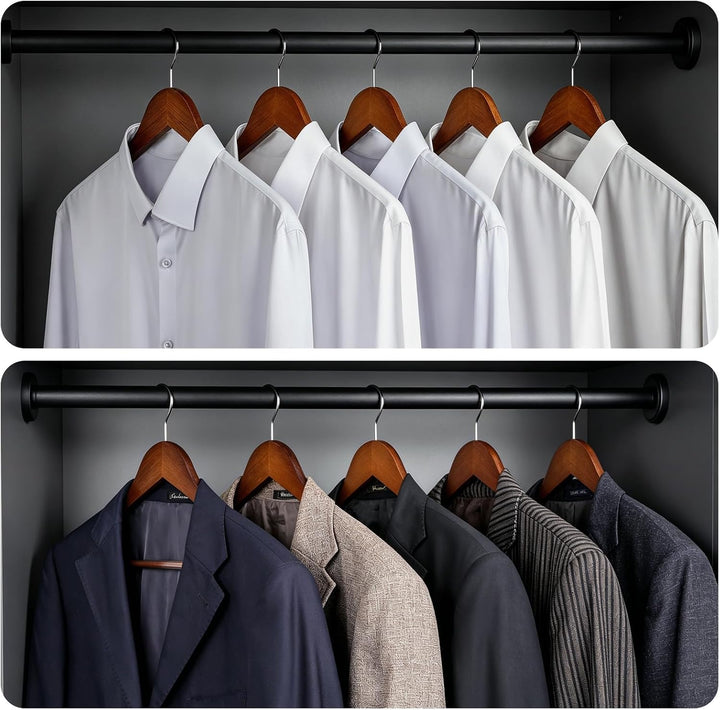 TOPIA HANGER CT34WA30 Kleiderbügel aus Holz, langlebig, mit 360 Grad drehbarem Haken, rutschfeste Ho