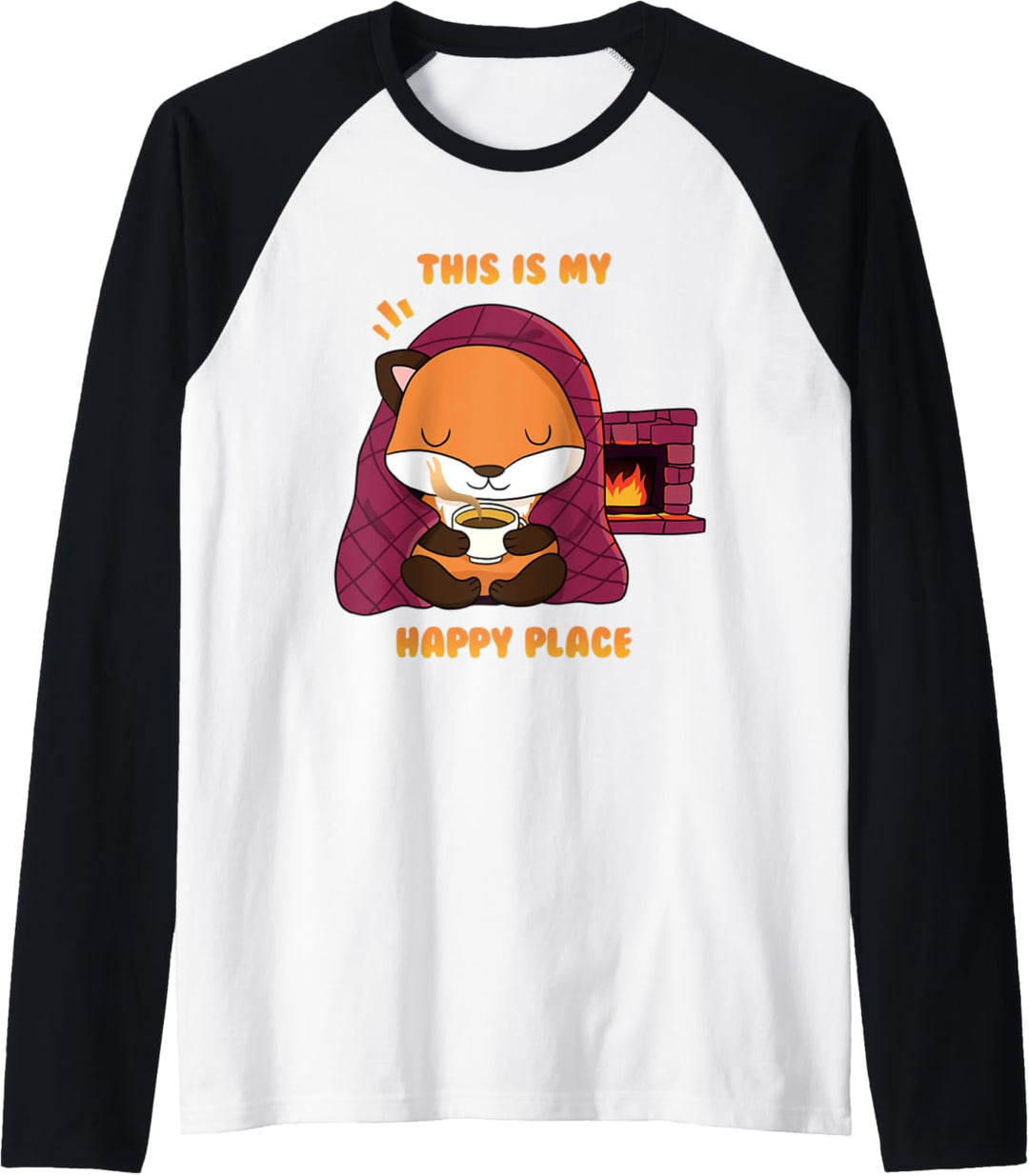 Das ist mein Happy Place Fox Coffee Raglan