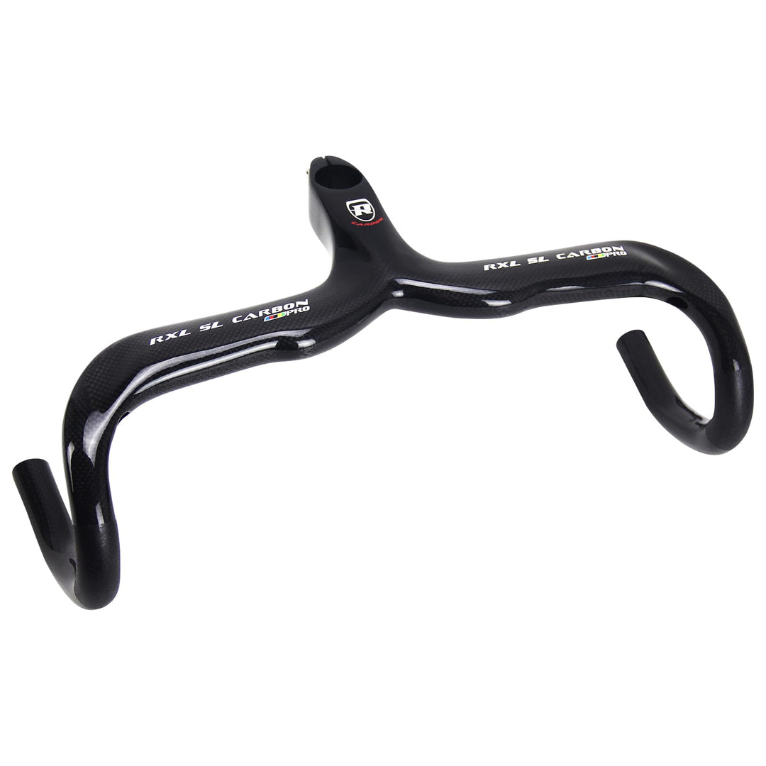 RXL SL fahrrad Lenker rennrad 1-1/8"lenker rennrad carbon 3K glänzend schwarz 400 * 90mm Schwarz-3K