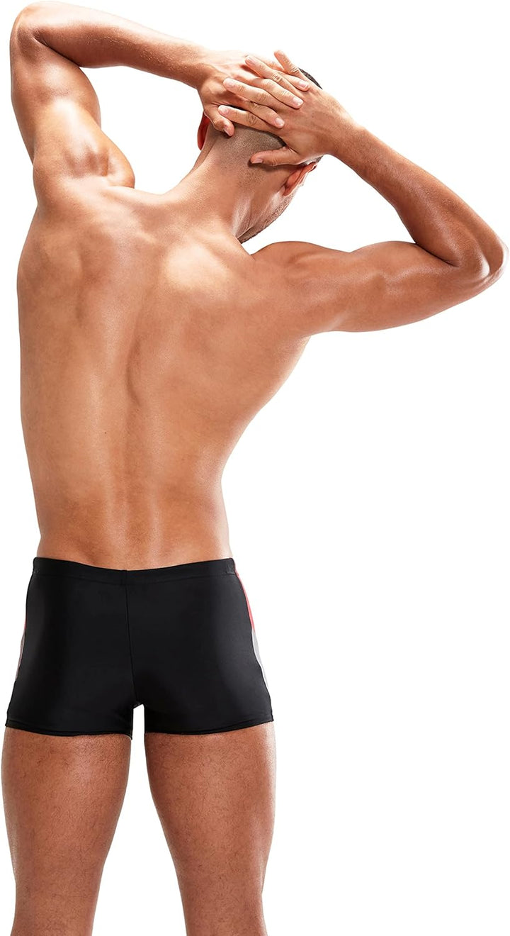 Speedo Herren Dive I Aquashort 26 Schwarz/Fed Rot/Dove Grau, 26 Schwarz/Fed Rot/Dove Grau